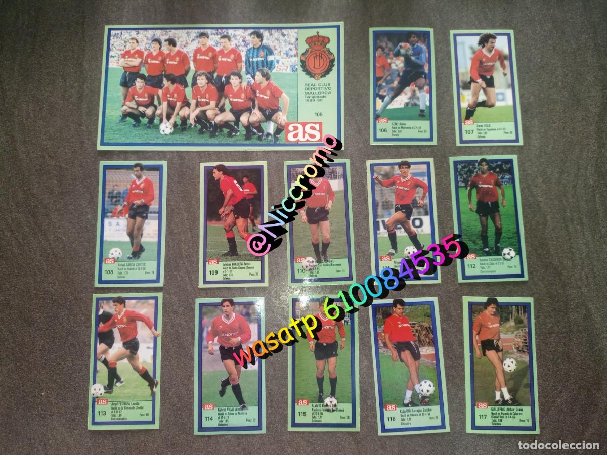 Cromos de f&uacute;tbol: real mallorca completo liga AS 89 90 sin pegar en muy buen estado liga futbol 1989 1990 no este