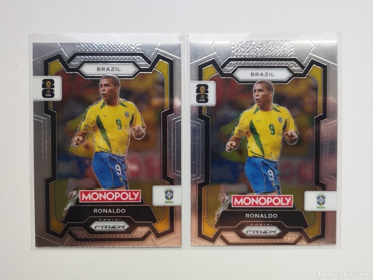 Cartes &agrave; collectionner de Football: CROMO CARD WORLD CUP 2026 26 PANINI PRIZM MONOPOLY RONALDO NAZARIO 18 BRASIL NORMAL + ERROR DE CORTE
