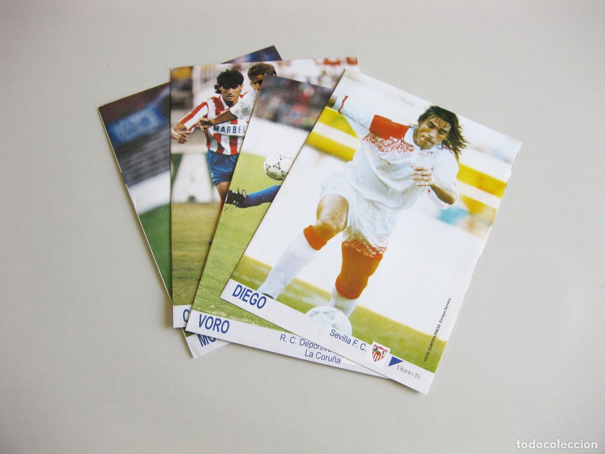 Cromos de f&uacute;tbol: 8 FICHAS O L&Aacute;MINAS COLECCIONABLES DE FUTBOL DE DIARIO 16.
