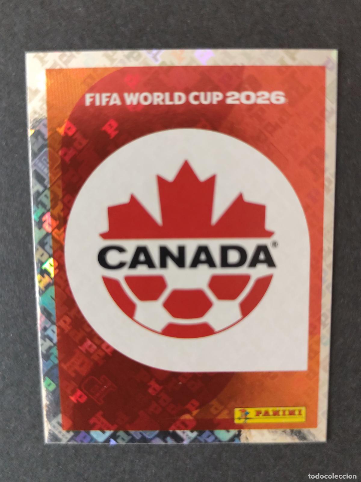 Cromos de f&uacute;tbol: CAN1 EMBLEM ESCUDO 1 CANAD&Aacute; MUNDIAL FIFA WORLD CUP 2026 STICKER PANINI SIN PEGAR