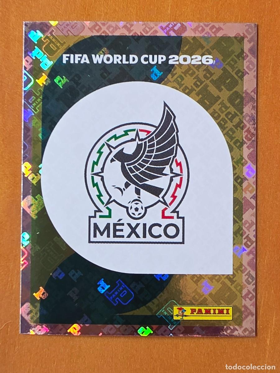 Cromos de f&uacute;tbol: MEX 1 Escudo logo emblema M&eacute;xico, Panini FIFA World Cup Mundial 2026 Sticker
