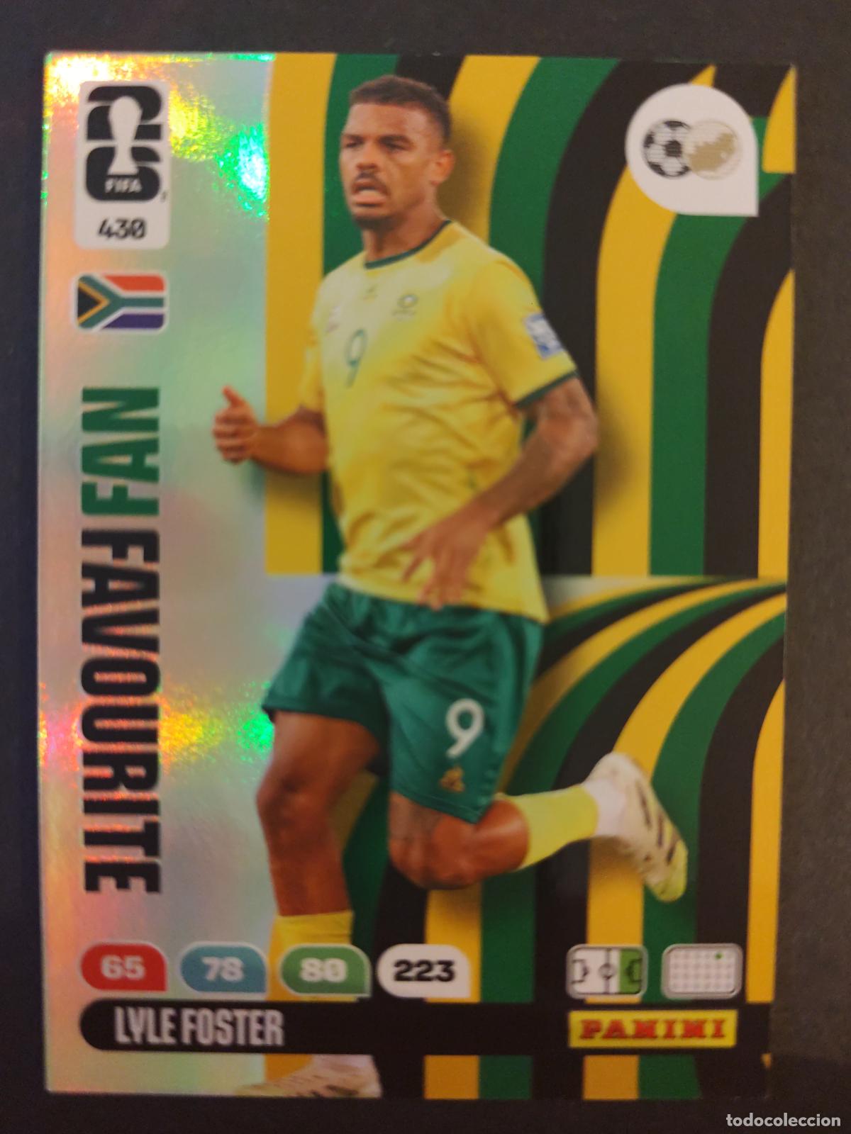 Cromos de Futebol: 430 LYLE FOSTER FAN FAVOURITE SUD&Aacute;FRICA ADRENALYN MUNDIAL FIFA WORLD CUP 2026 PANINI