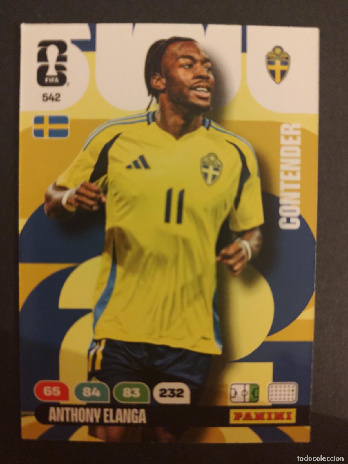 Cromos de Futebol: 542 ANTHONY ELANGA SUECIA CONTENDERS ADRENALYN MUNDIAL FIFA WORLD CUP 2026 PANINI