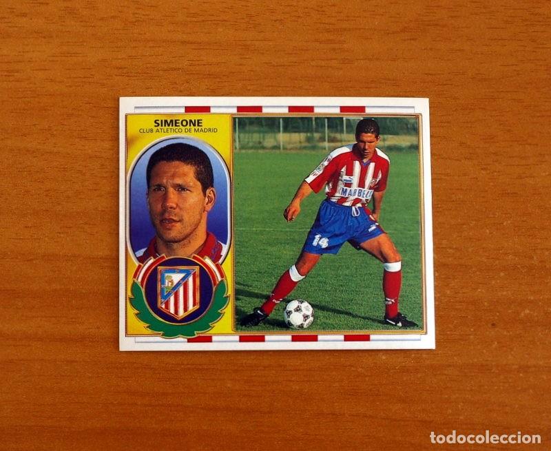 Figurine di Calcio: Atletico Madrid - Simeone - Ediciones Este Liga 1996-1997, 96-97 - Nunca Pegado
