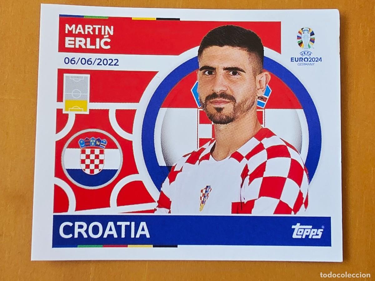 Figurine di Calcio: CRO 6 Martin Erlić, Croacia, Topps UEFA Euro 2024, Eurocopa Germany 24 sticker