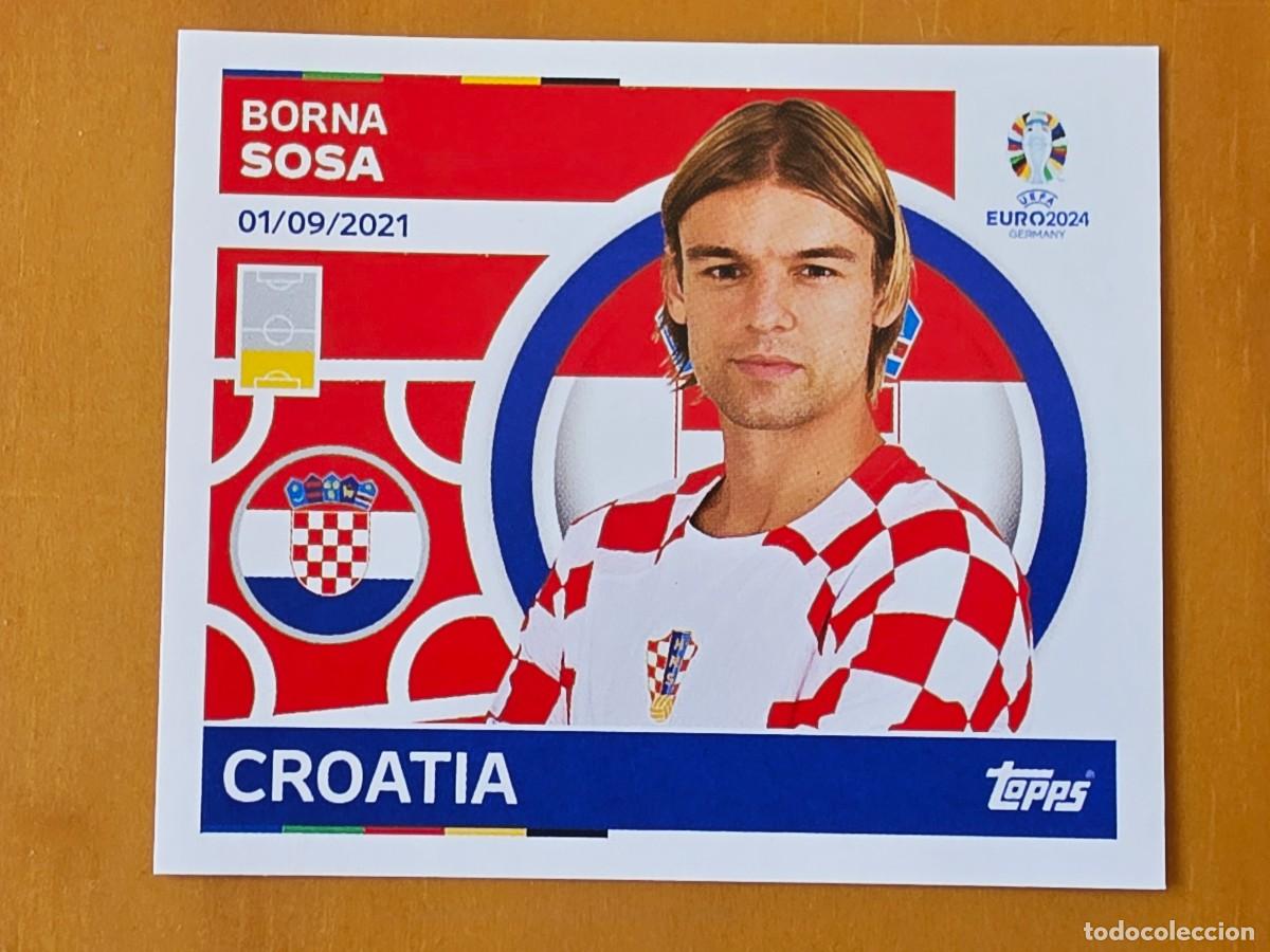 Figurine di Calcio: CRO 8 Borna Sosa, Croacia, Topps UEFA Euro 2024, Eurocopa Germany 24 sticker