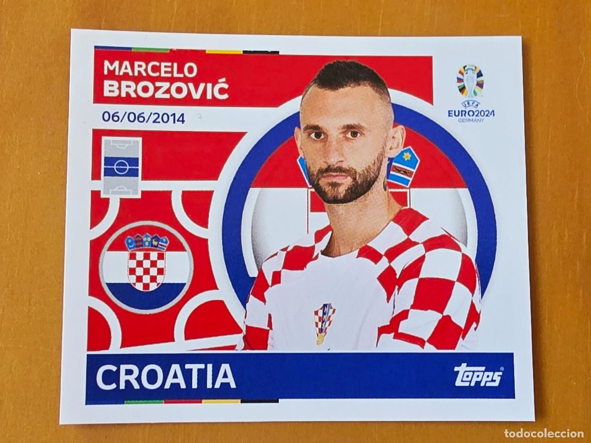 Cromos de f&uacute;tbol: CRO 13 Marcelo Brozović, Croacia, Topps UEFA Euro 2024, Eurocopa Germany 24 sticker