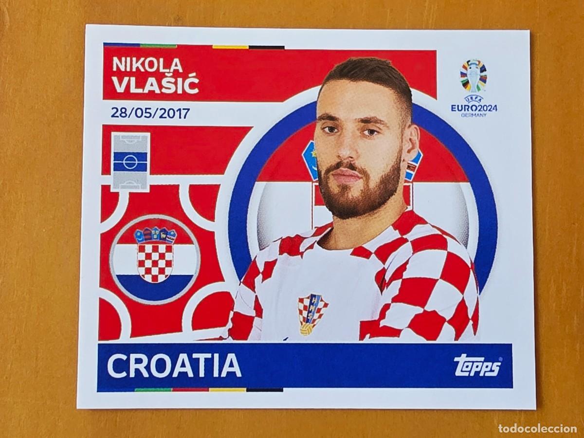 Cromos de f&uacute;tbol: CRO 18 Nikola Vla&scaron;ić, Croacia, Topps UEFA Euro 2024, Eurocopa Germany 24 sticker