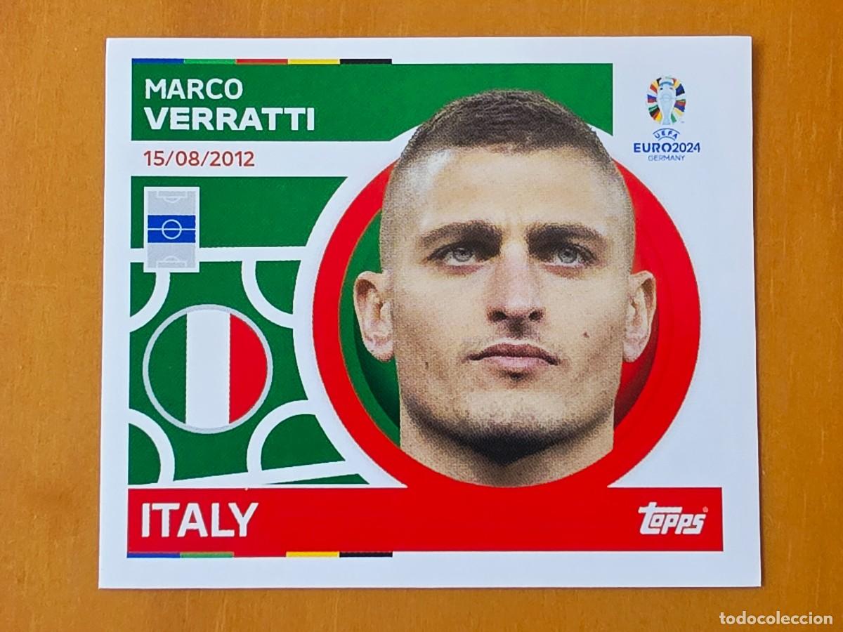 Cromos de f&uacute;tbol: ITA 15 Marco Verratti, Italia, Topps UEFA Euro 2024, Eurocopa Germany 24 sticker
