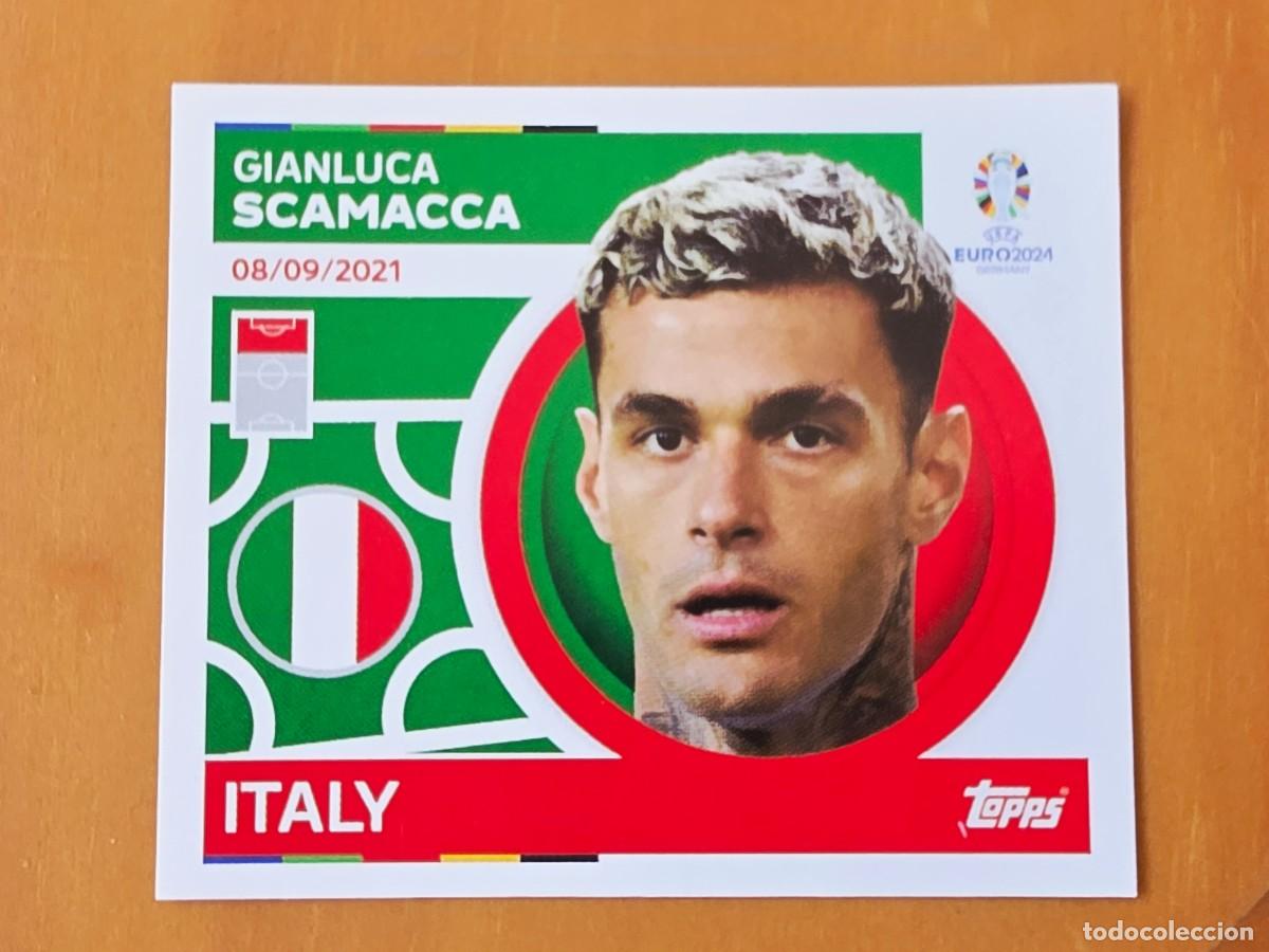 Cromos de f&uacute;tbol: ITA 18 Gianluca Scamacca, Italia, Topps UEFA Euro 2024, Eurocopa Germany 24 sticker