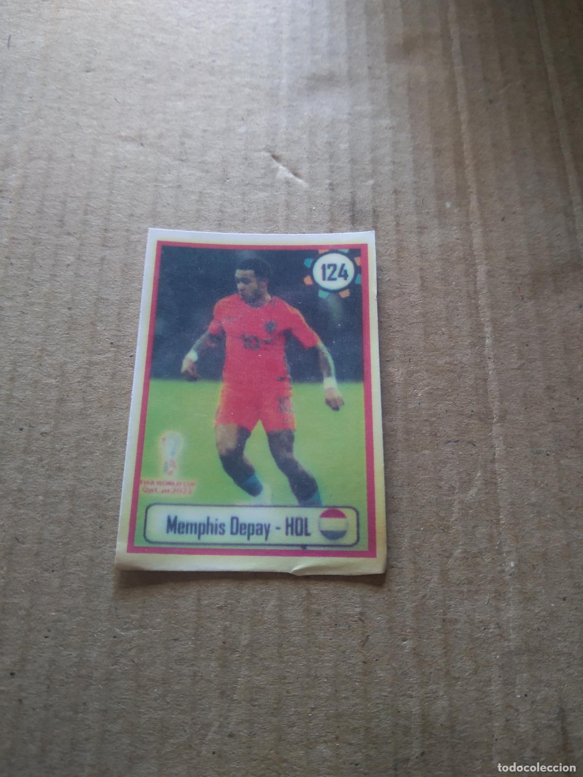 Cromos de f&uacute;tbol: 124 MEMPHIS DEPAY HOLANDA PAISES BAJOS CROMO FUTBOL MUNDIAL 2022 WORLD CUP EDITADO EN BRASIL