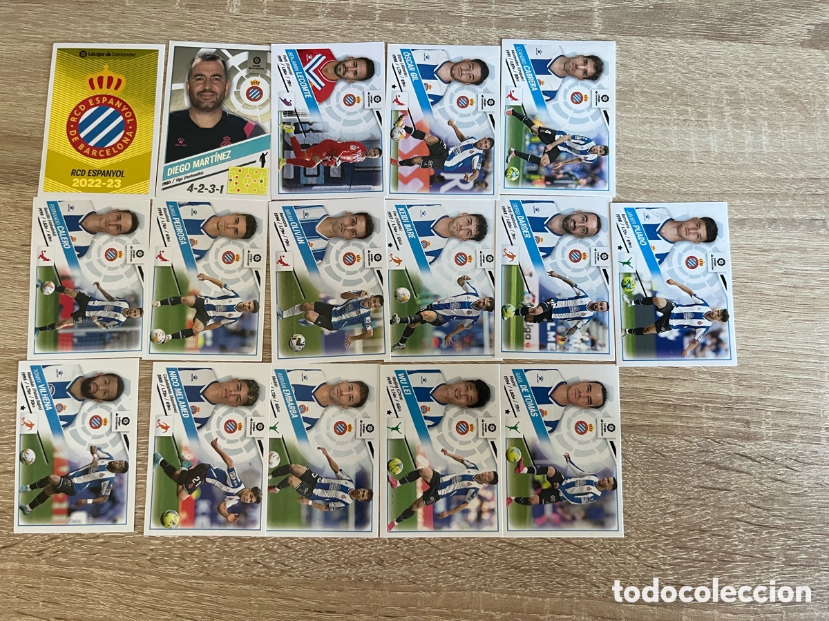 Cromos de f&uacute;tbol: ESPANYOL ESPA&Ntilde;OL LIGA ESTE EDICIONES ESTE 2022 2023 22 23 LOTE B&Aacute;SICO