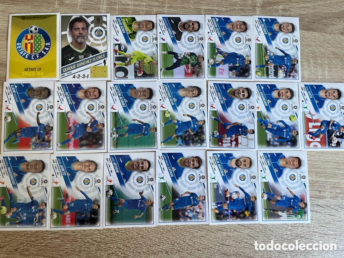 Cromos de f&uacute;tbol: GETAFE LIGA ESTE EDICIONES ESTE 2022 2023 22 23 LOTE B&Aacute;SICO COMPLETO