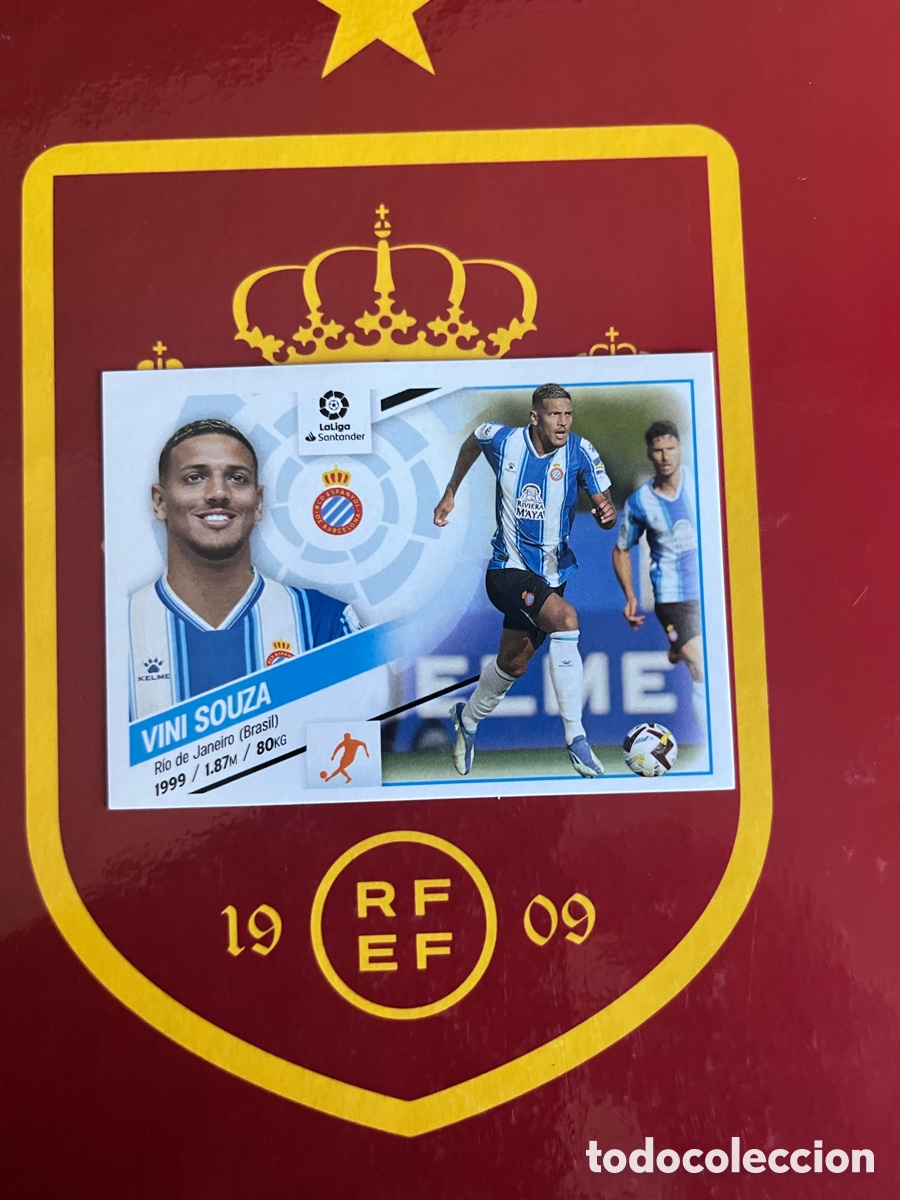 Cromos de f&uacute;tbol: 12 VINI SOUZA &Uacute;LTIMOS FICHAJES FICHAJE LIGA ESTE EDICIONES ESTE 2022 2023 22 23 ESPA&Ntilde;OL ESPANYOL