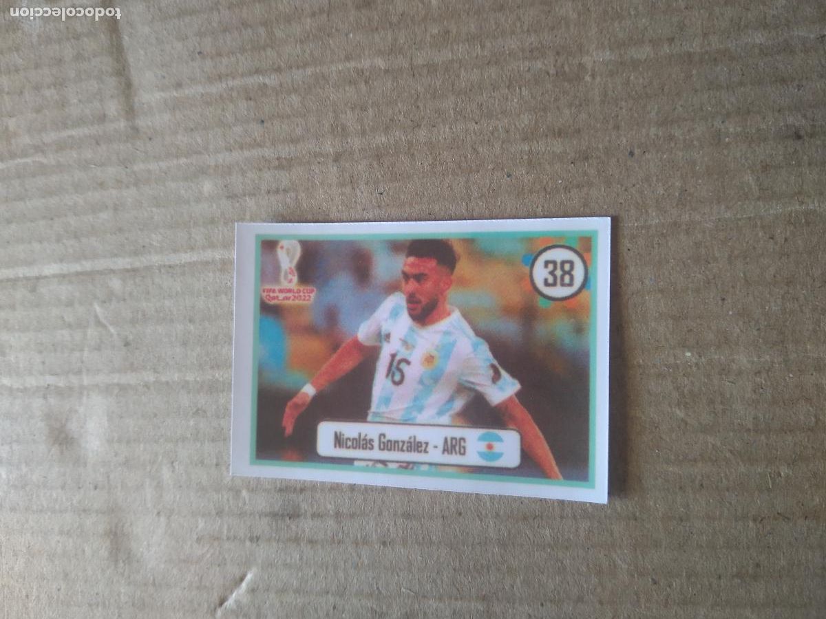 Fu&szlig;ball-Sticker: 38 NICOLAS GONZALEZ ARGENTINA CROMO FUTBOL MUNDIAL 2022 WORLD CUP EDITADO EN BRASIL