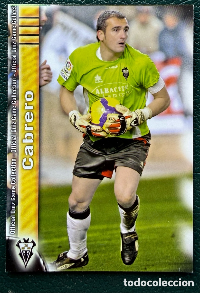 Cromos de Futebol: 1275 CABRERO ALBACETE BALOMPIE FICHAS ALBUM MUNDICROMO 2009 2010 09 10