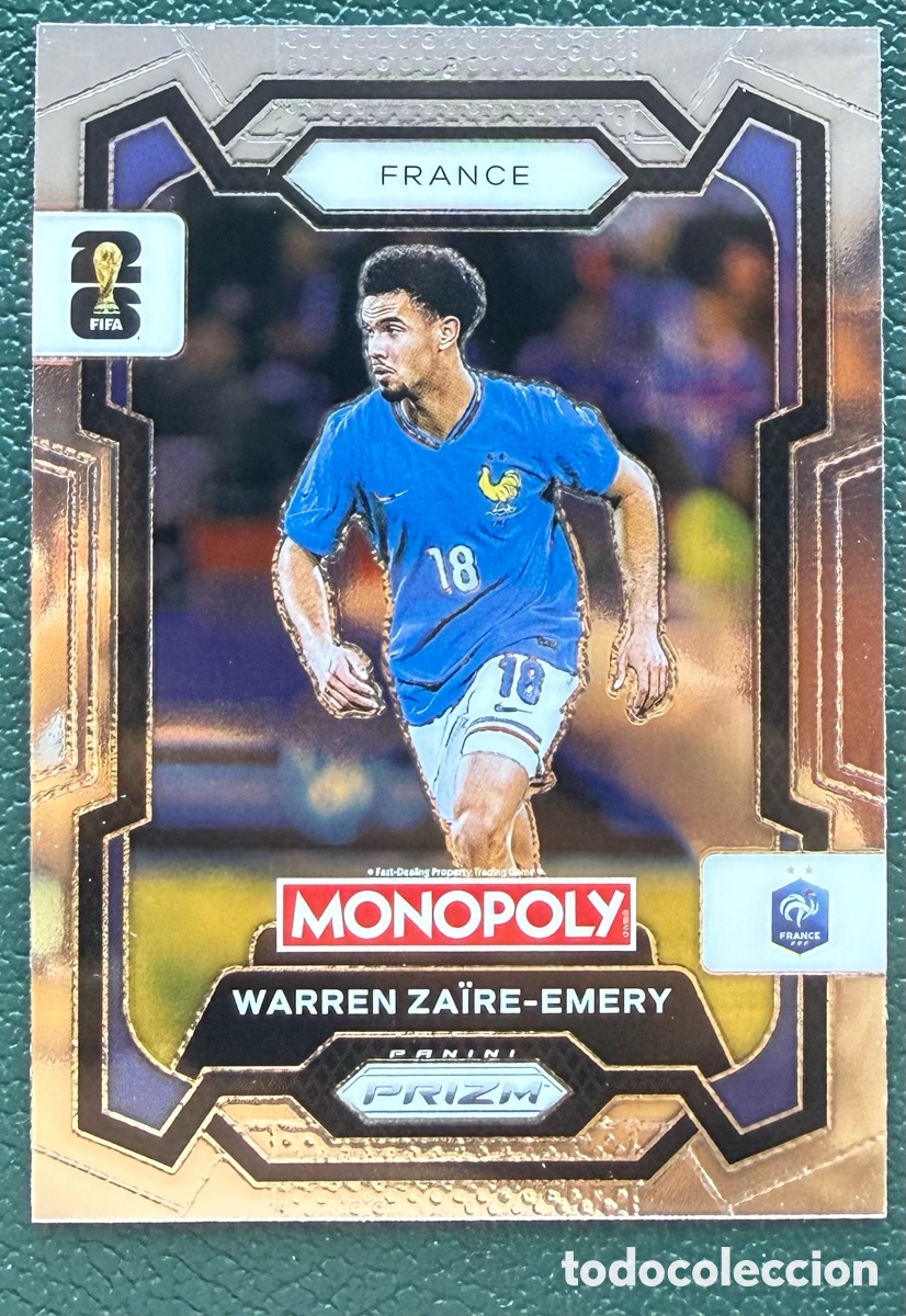 Figurine di Calcio: 11 WARREN ZAIRE EMERY FRANCIA FICHAS ALBUM PANINI FIFA WORLD CUP MUNDIAL 2026 MONOPOLY PRIZM