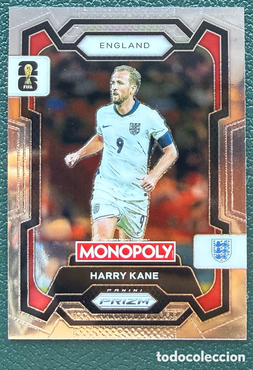 Figurine di Calcio: 22 HARRY KANE INGLATERRA FICHAS ALBUM PANINI FIFA WORLD CUP MUNDIAL 2026 MONOPOLY PRIZM