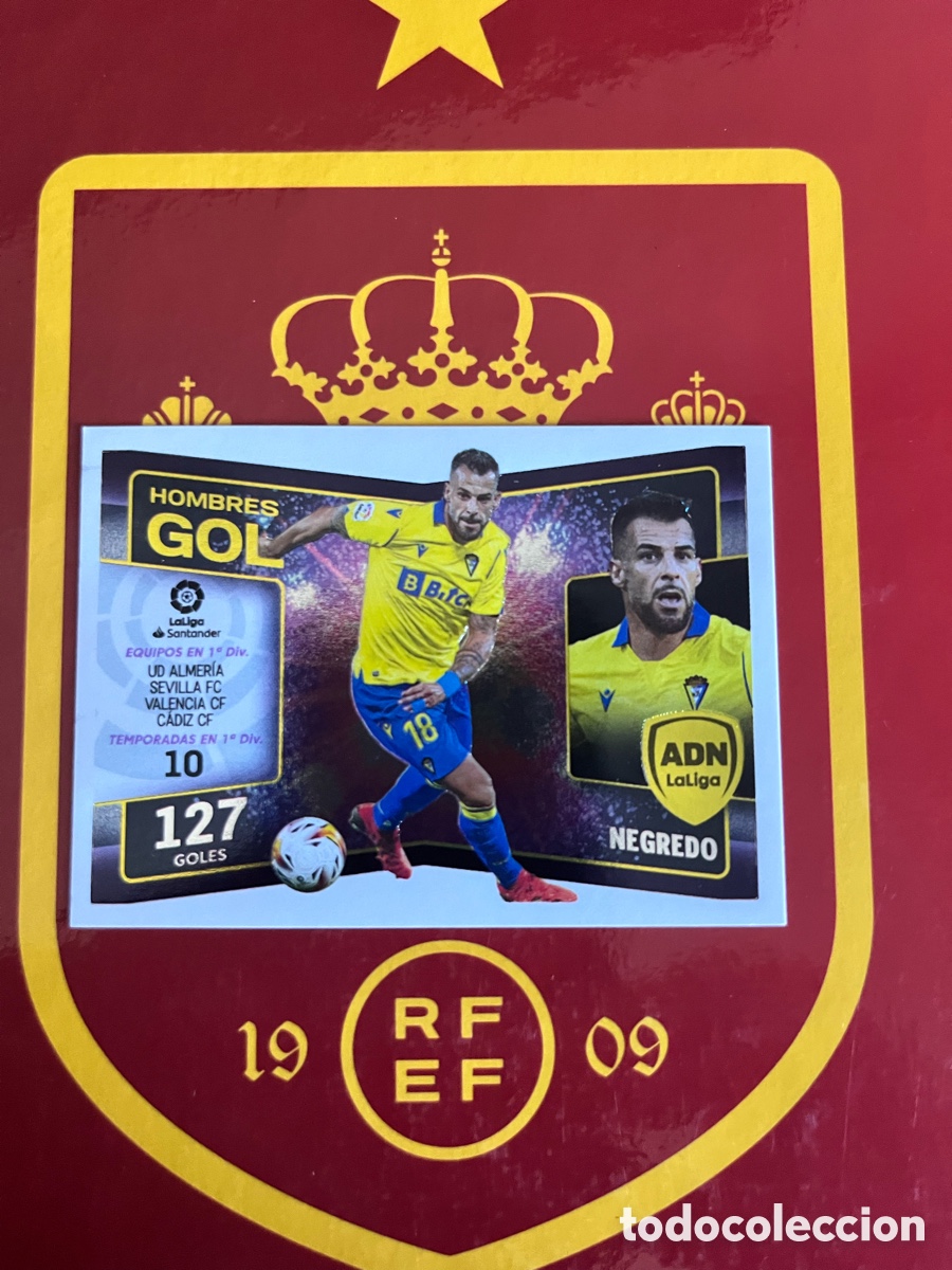 Cromos de f&uacute;tbol: 19 NEGREDO HOMBRES GOL ADN LA LIGA LIGA ESTE EDICIONES ESTE 2022 2023 22 23 C&Aacute;DIZ CF CADI