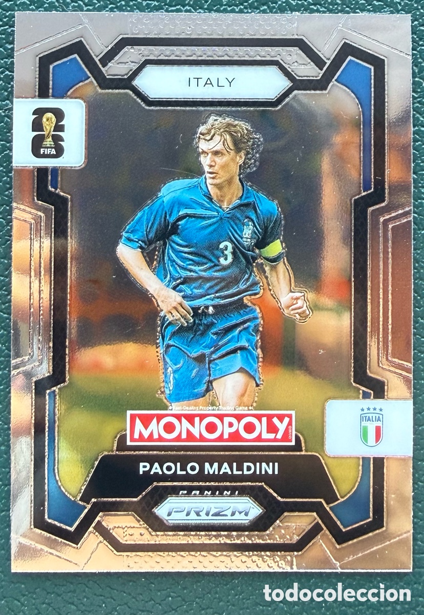 Cromos de f&uacute;tbol: 37 PAOLO MALDINI ITALIA FICHAS ALBUM PANINI FIFA WORLD CUP MUNDIAL 2026 MONOPOLY PRIZM
