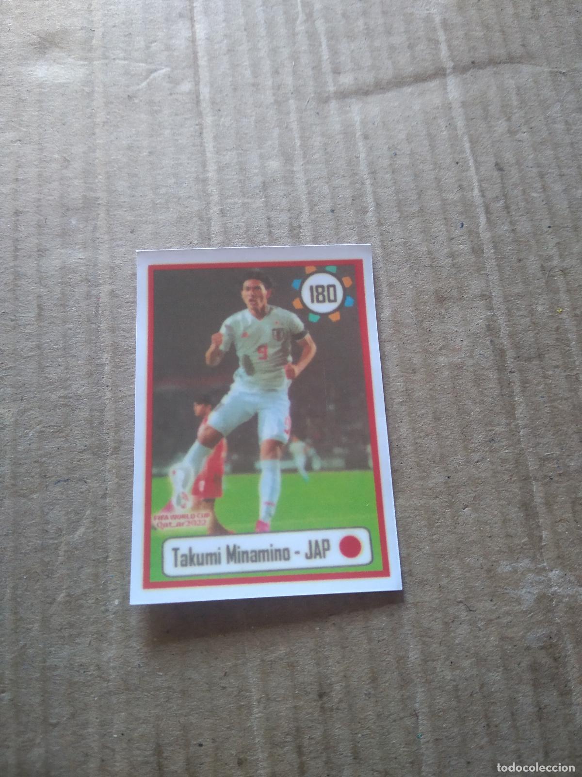Cromos de f&uacute;tbol: 180 TAKUMI MINAMINO JAPON CROMO FUTBOL MUNDIAL 2022 WORLD CUP EDITADO EN BRASIL