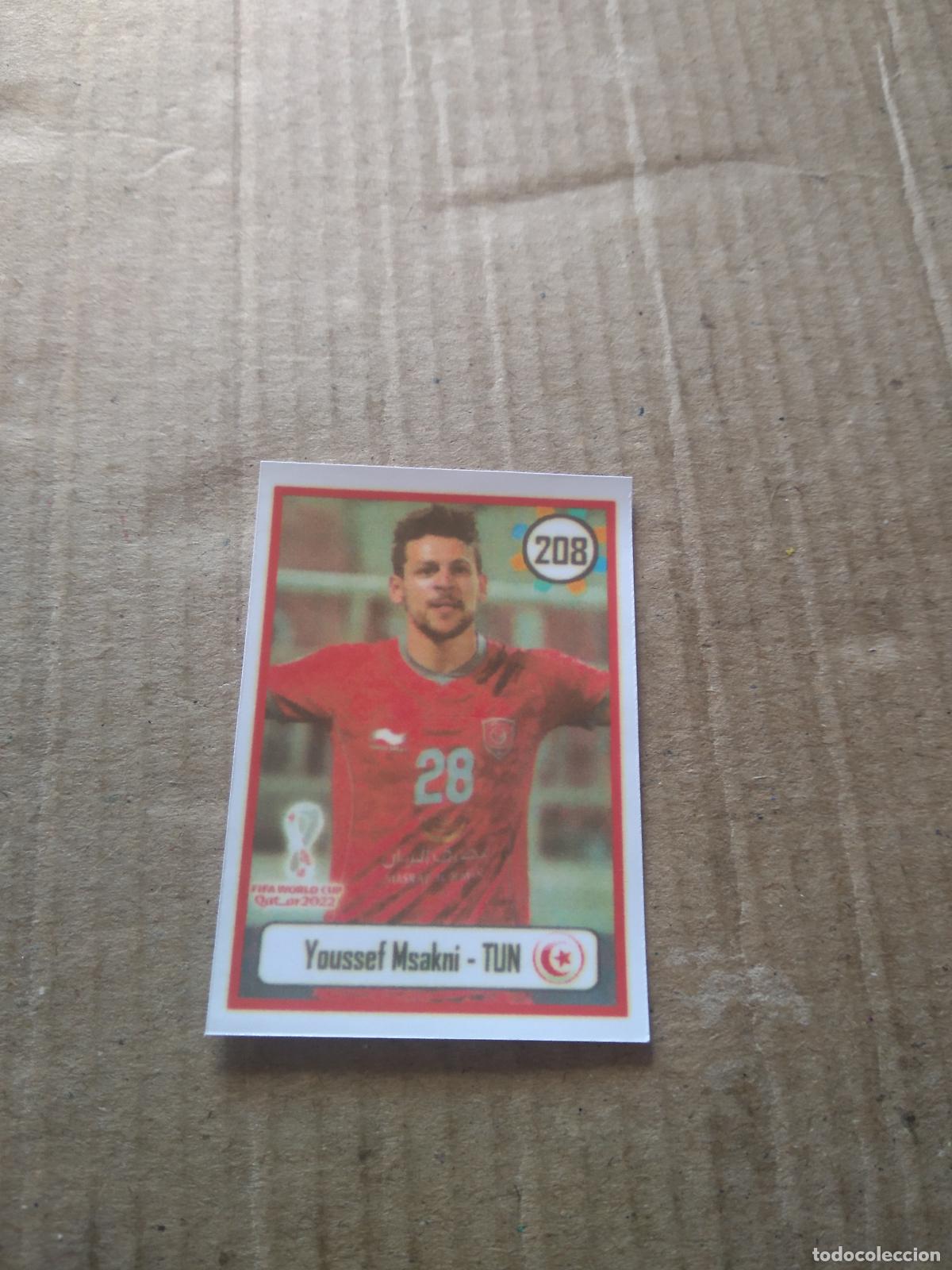 Cromos de f&uacute;tbol: 208 YOUSSEF MSAKNI TUNEZ CROMO FUTBOL MUNDIAL 2022 WORLD CUP EDITADO EN BRASIL