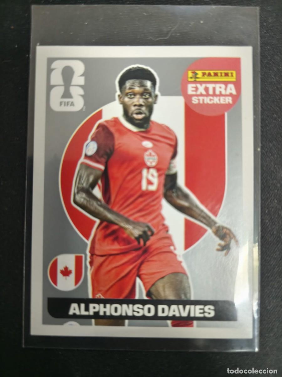 Cromos de f&uacute;tbol: cromo extra sticker alphonso davies plata fifa world cup 2026 panini