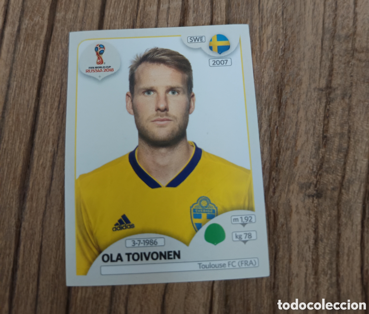 Cromos de f&uacute;tbol: Cromo sin pegar Panini Mundial 2018 Suecia Tiovonen 491