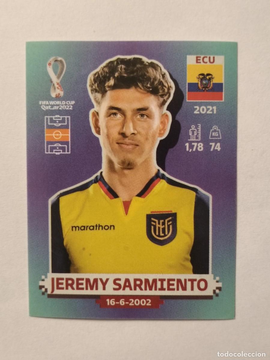 Cromos de f&uacute;tbol: #ECU 15 JEREMY SARMIENTO (ECUADOR) MUNDIAL QATAR 2022 PANINI