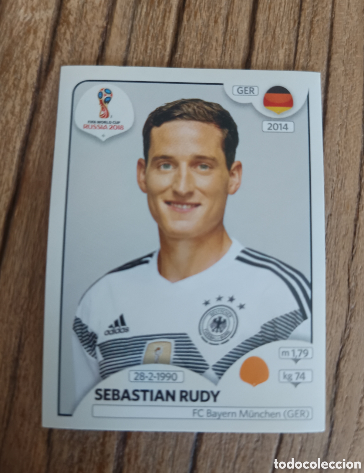 Cromos de f&uacute;tbol: Cromo sin pegar Panini Mundial 2018 Alemania Rudy 445