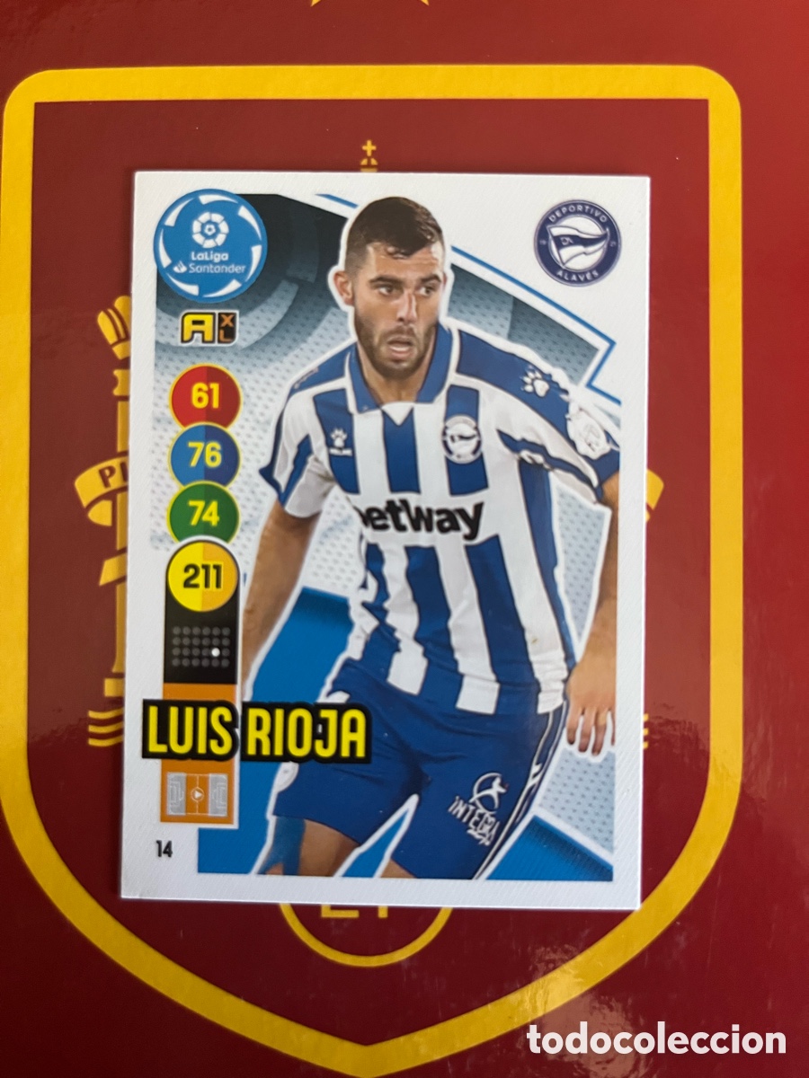 Fu&szlig;ball-Sticker: 14 LUIS RIOJA ADRENALYN 2020 2021 20 21 ALAV&Eacute;S