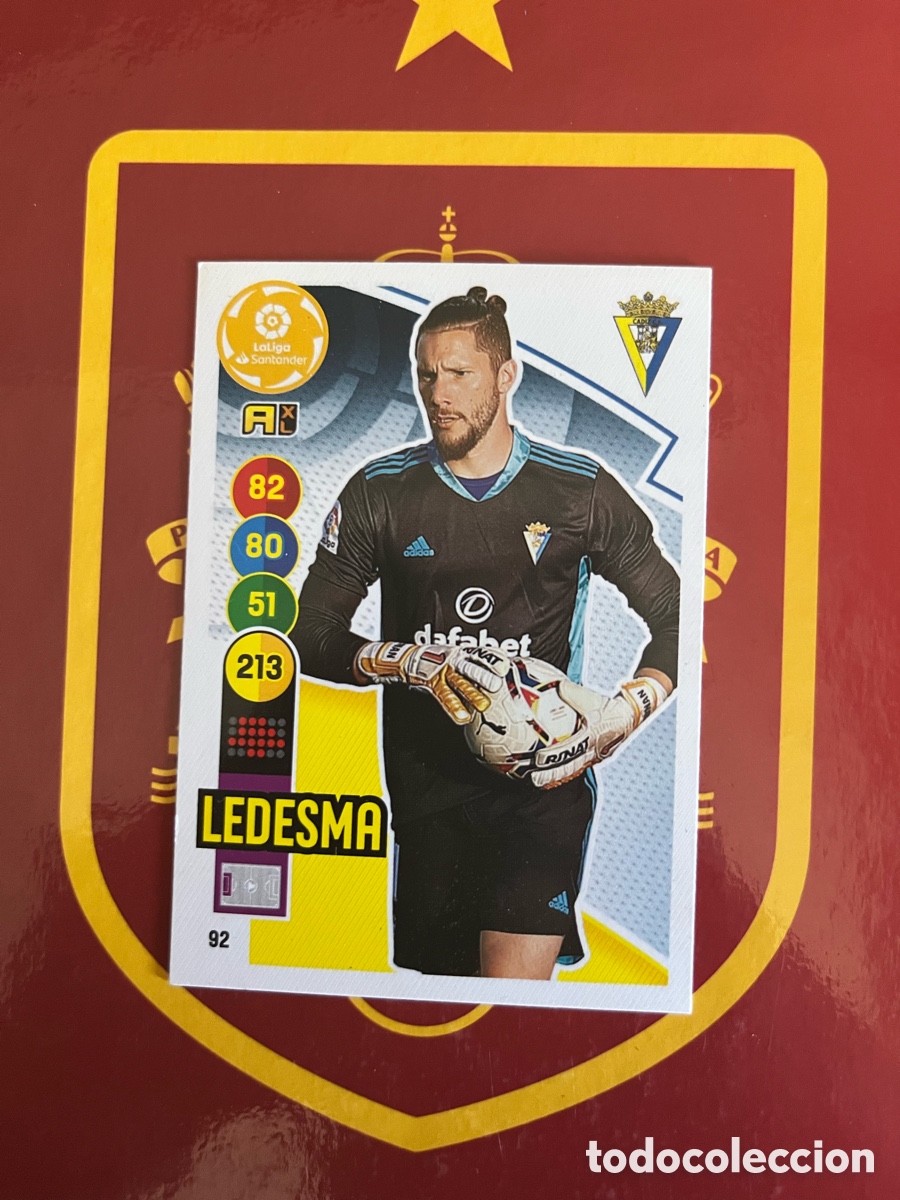 Cromos de f&uacute;tbol: 92 LEDESMA ADRENALYN 2020 2021 20 21 C&Aacute;DIZ CF