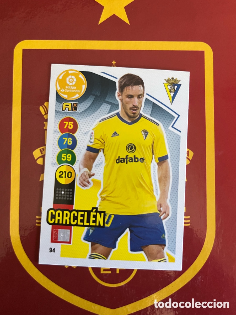 Cromos de f&uacute;tbol: 94 CARCEL&Eacute;N ADRENALYN 2020 2021 20 21 C&Aacute;DIZ CF