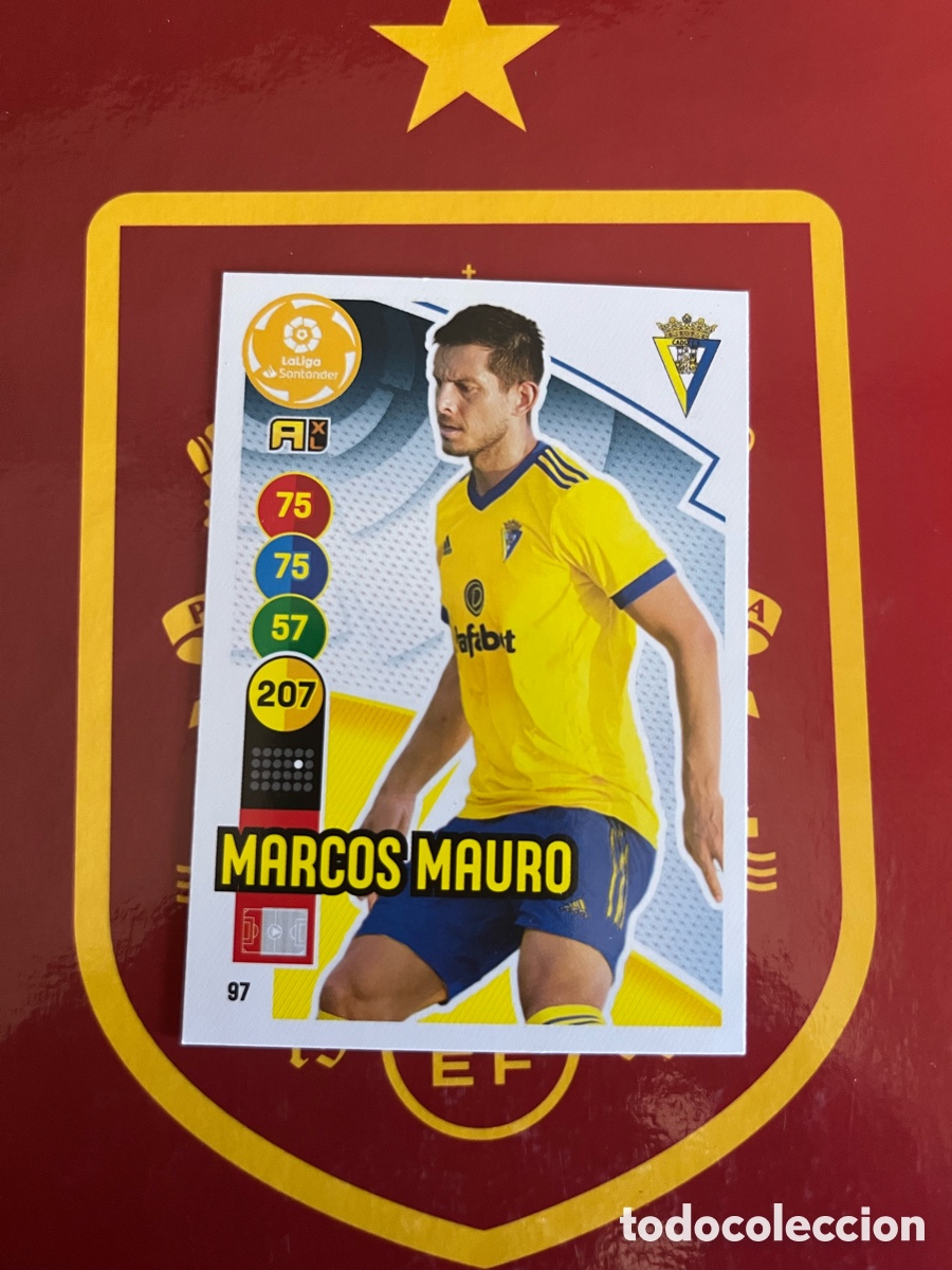 Football Stickers: 97 MARCOS MAURO ADRENALYN 2020 2021 20 21 C&Aacute;DIZ CF