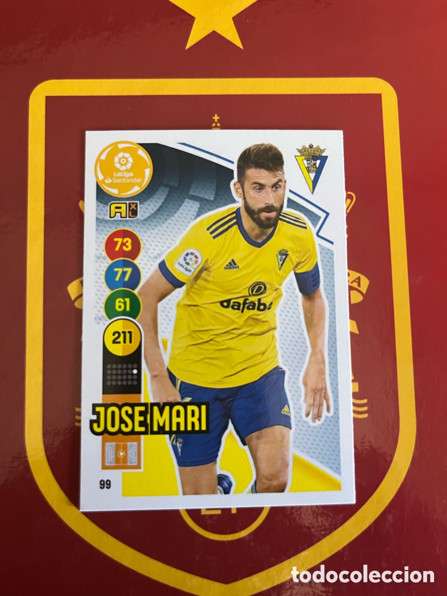 Football Stickers: 99 JOS&Eacute; MARI ADRENALYN 2020 2021 20 21 C&Aacute;DIZ CF