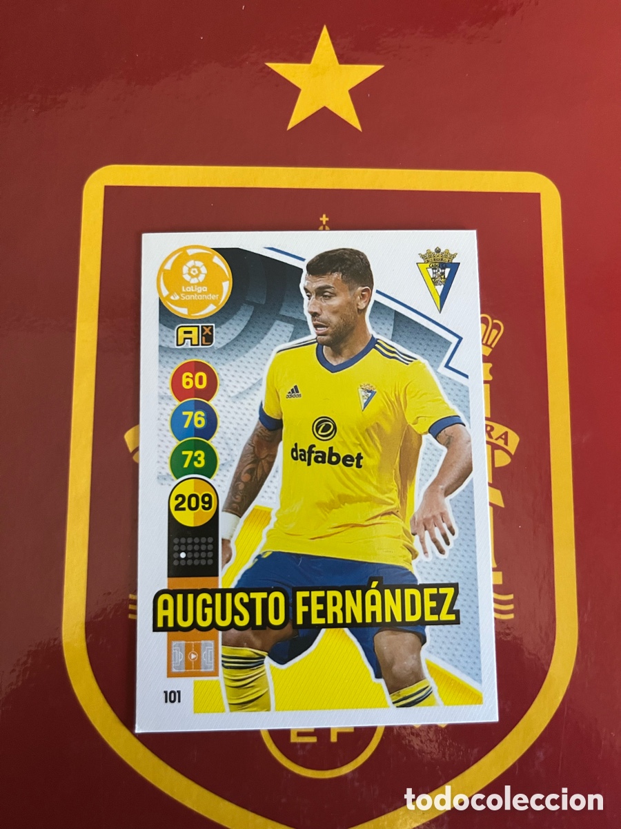 Football Stickers: 101 AUGUSTO FERN&Aacute;NDEZ ADRENALYN 2020 2021 20 21 C&Aacute;DIZ CF