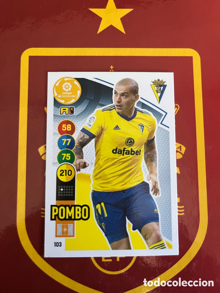 Football Stickers: 103 POMBO ADRENALYN 2020 2021 20 21 C&Aacute;DIZ CF