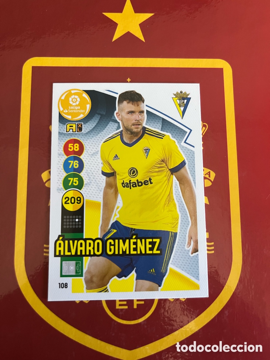 Football Stickers: 108 ALVARO GIM&Eacute;NEZ ADRENALYN 2020 2021 20 21 C&Aacute;DIZ CF