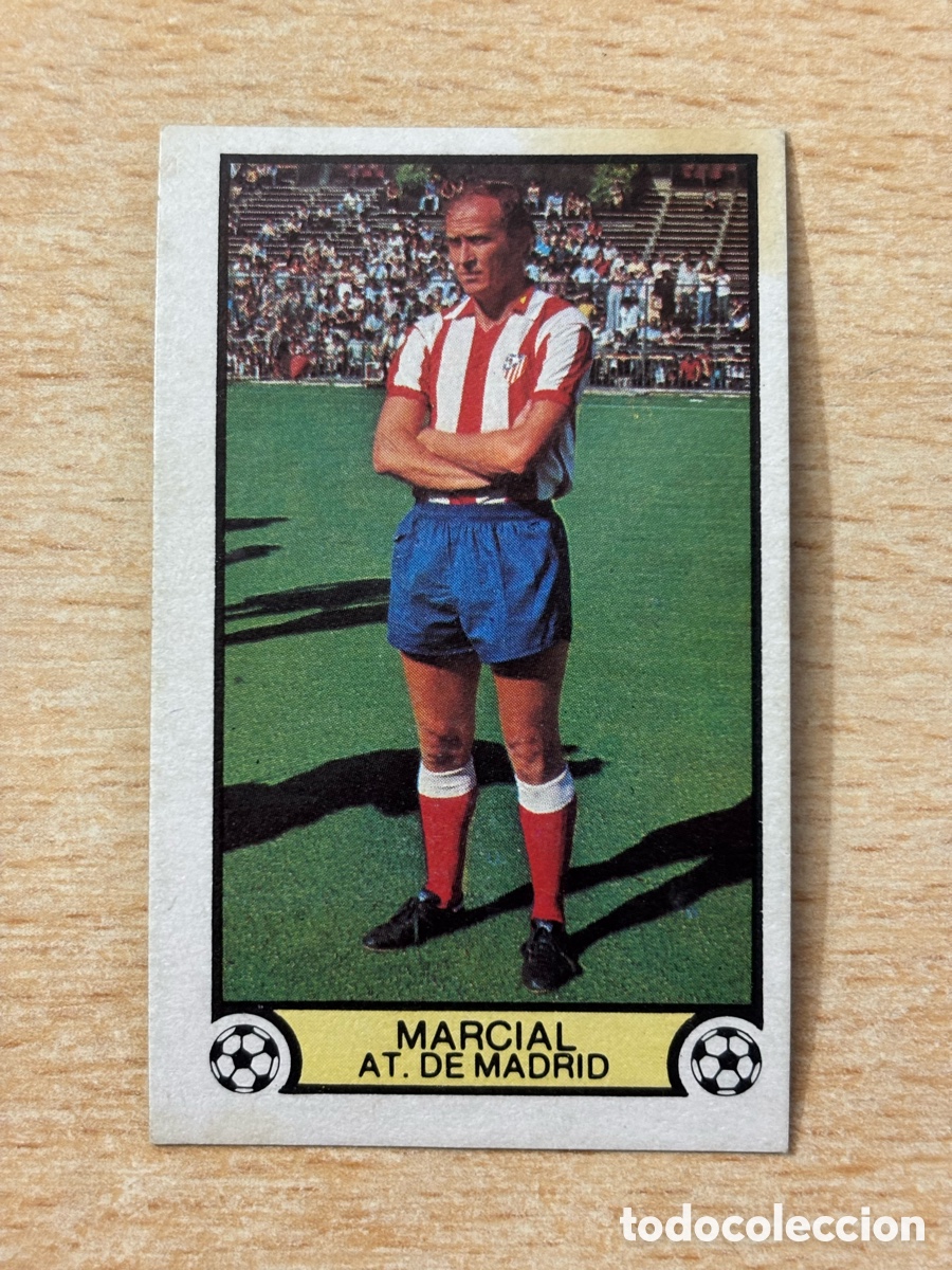 Cromos de f&uacute;tbol: Marcial Atl&eacute;tico de Madrid Ediciones Este 79 80 1979 1980 sin pegar nunca pegado