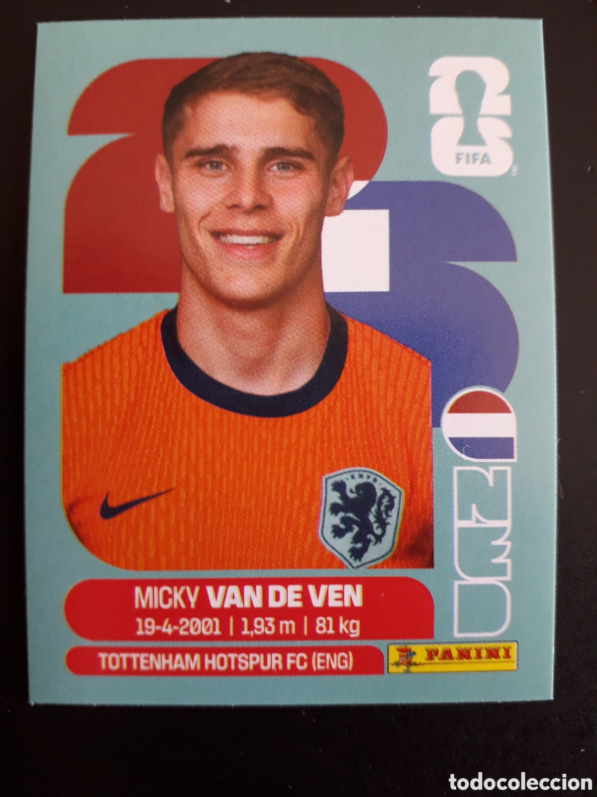 Cromos de f&uacute;tbol: VAN DE VEN HOLANDA/PA&Iacute;SES BAJOS NED 4 MUNDIAL F&Uacute;TBOL 2026 FIFA WORLD CUP PANINI PEDIDO M&Iacute;NIMO 3&euro;