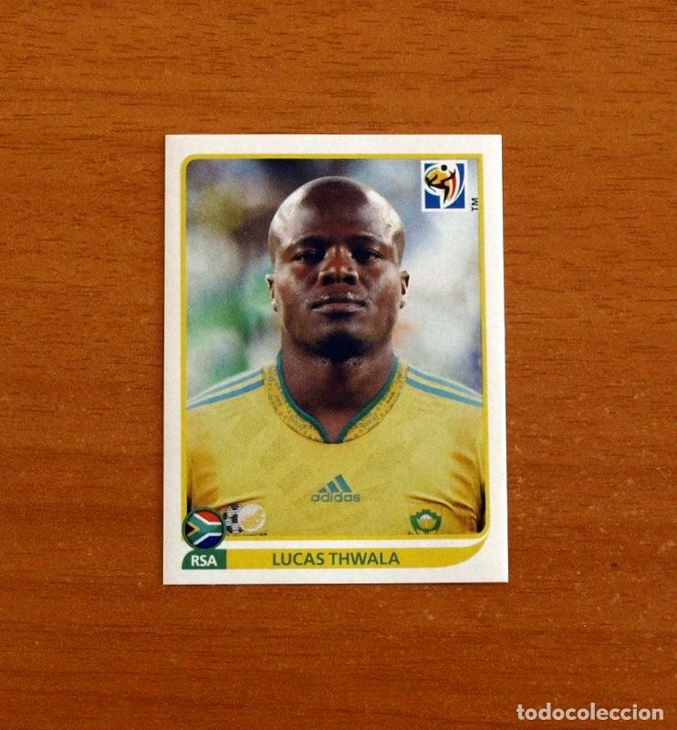 Cromos de f&uacute;tbol: Sudafrica- 37 Lucas Thwala -Mundial South Africa 2010 FIFA World Cup-Editorial Panini-Nunca Pegado