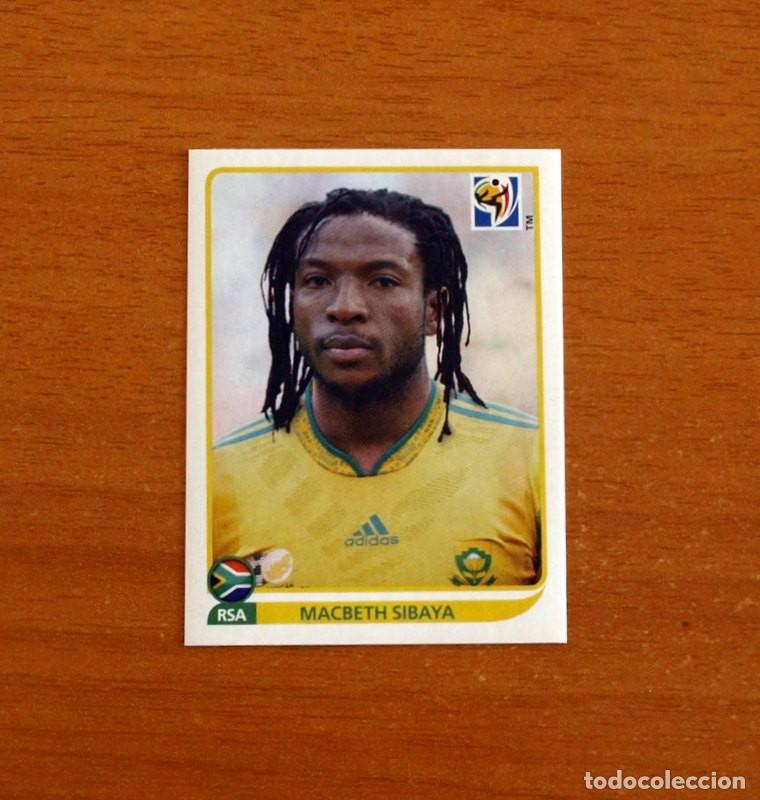 Cromos de f&uacute;tbol: Sudafrica- 39 Macbeth Sibaya -Mundial South Africa 2010 FIFA World Cup-Editorial Panini-Nunca Pegado