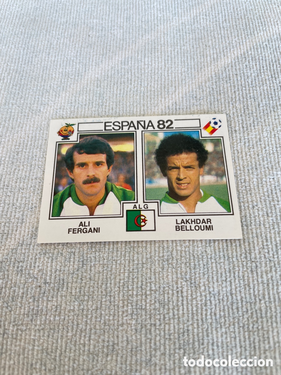 Cromos de f&uacute;tbol: ESPA&Ntilde;A 82 106 Al&iacute; Fergani - Lakhdar Belloumi