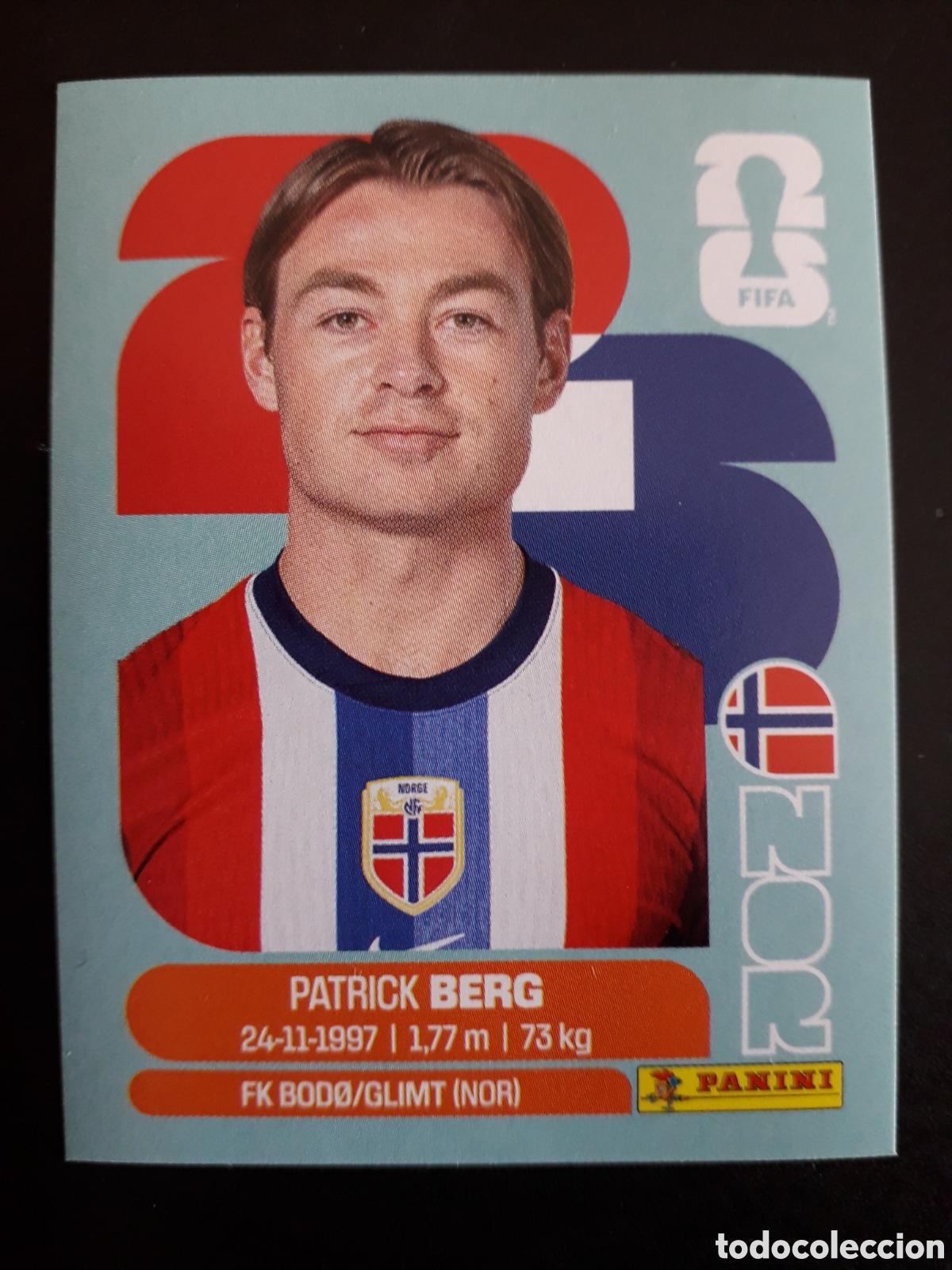 Cromos de f&uacute;tbol: BERG NORUEGA NOR 14 MUNDIAL F&Uacute;TBOL 2026 FIFA WORLD CUP PANINI SIN PEGAR PEDIDO M&Iacute;NIMO 3&euro;