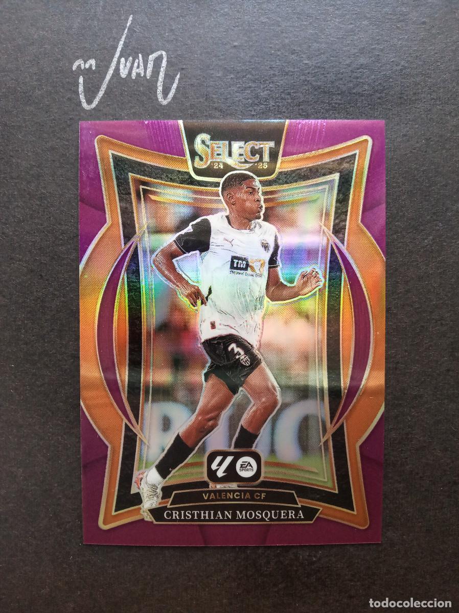 Cromos de f&uacute;tbol: N&ordm; 1 NUMERADA A #/99 ORANGE PRIZM MOSQUERA VALENCIA ⚽ PANINI &reg; SELECT LIGA 2024 2025 24 25 NUEVO
