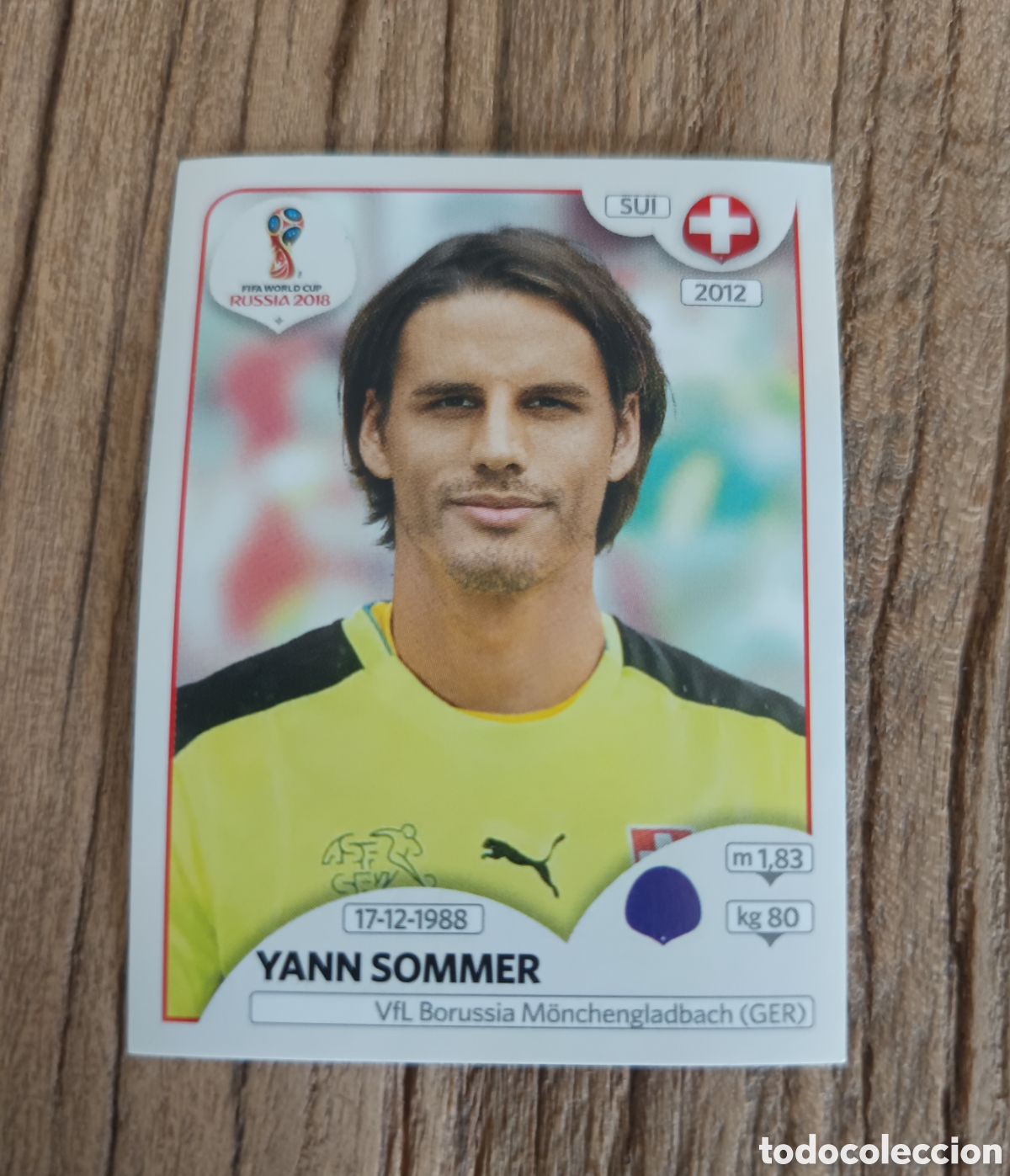Cromos de f&uacute;tbol: Cromo sin pegar Panini Mundial 2018 Suiza. Sommer. 374