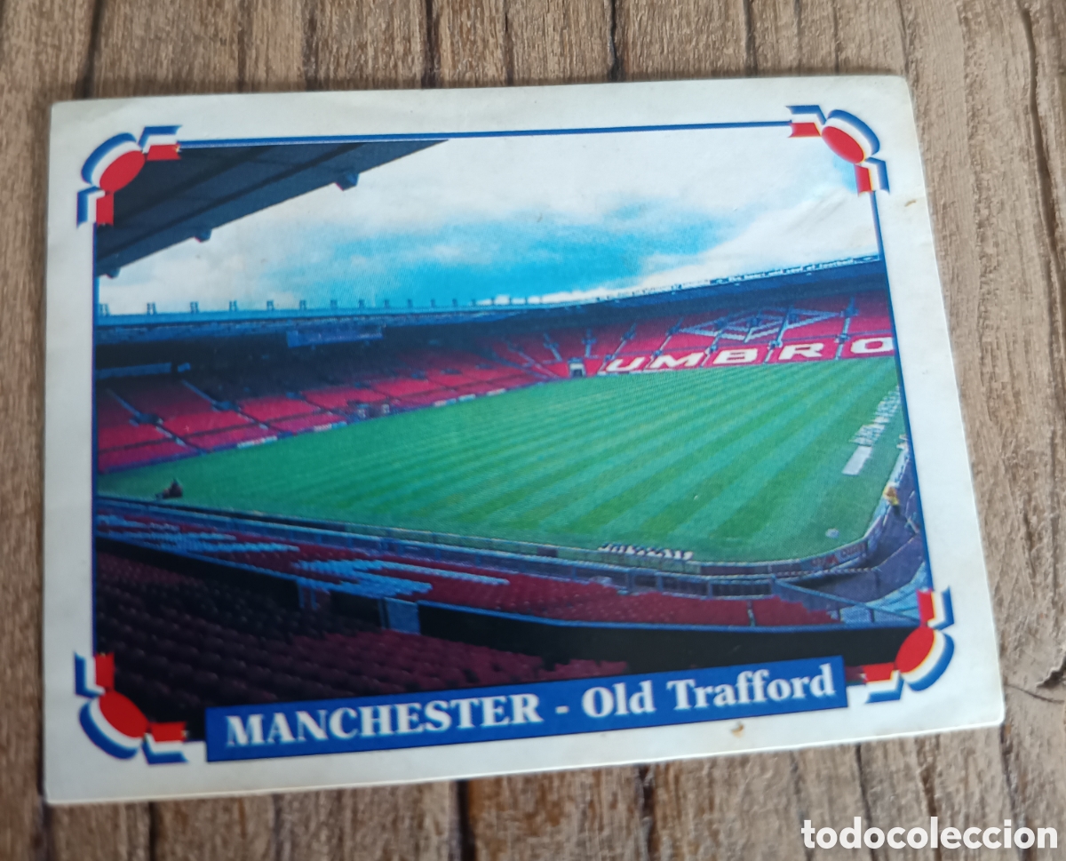 Cromos de f&uacute;tbol: Cromo sin pegar Panini Eurocopa 1996. Old Trafford 28