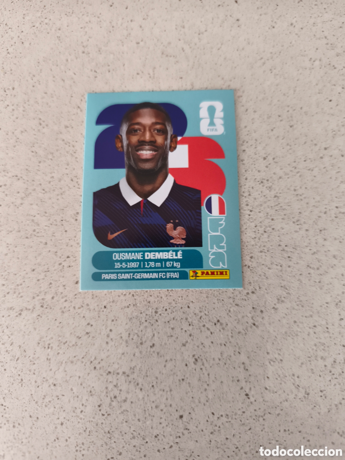 Fu&szlig;ball-Sticker: CROMO N&Uacute;MERO 15 DEMBELE FRANCIA. MUNDIAL 2026. PANINI