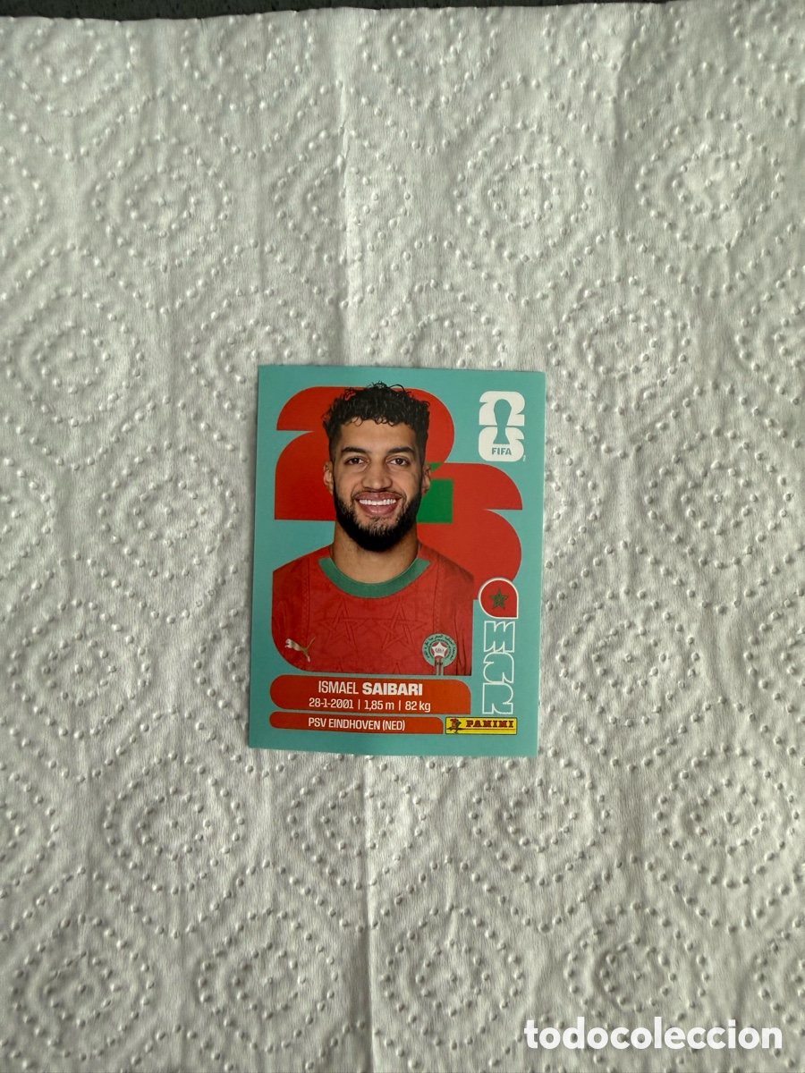 Figurine di Calcio: SAIBARI MARRUECOS MAR 15 MUNDIAL F&Uacute;TBOL 2026 FIFA WORLD CUP PANINI SIN PEGAR