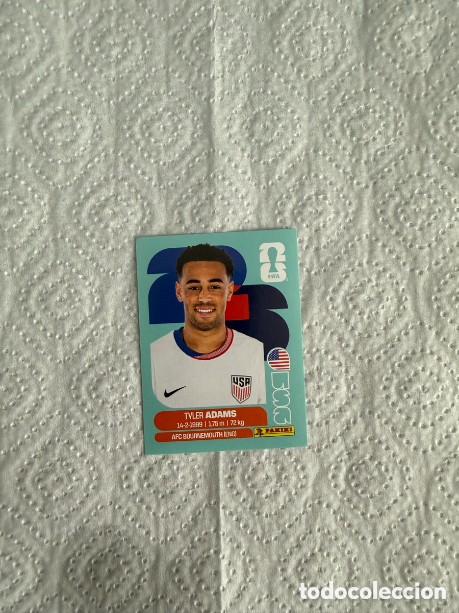 Figurine di Calcio: ADAMS ESTADOS UNIDOS USA 8 MUNDIAL F&Uacute;TBOL 2026 FIFA WORLD CUP PANINI SIN PEGAR